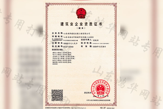 一级资质副本